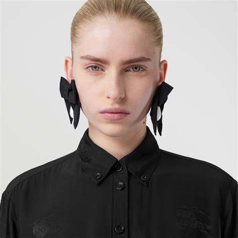 burberry black shirt womens|Burberry oversized shirts.